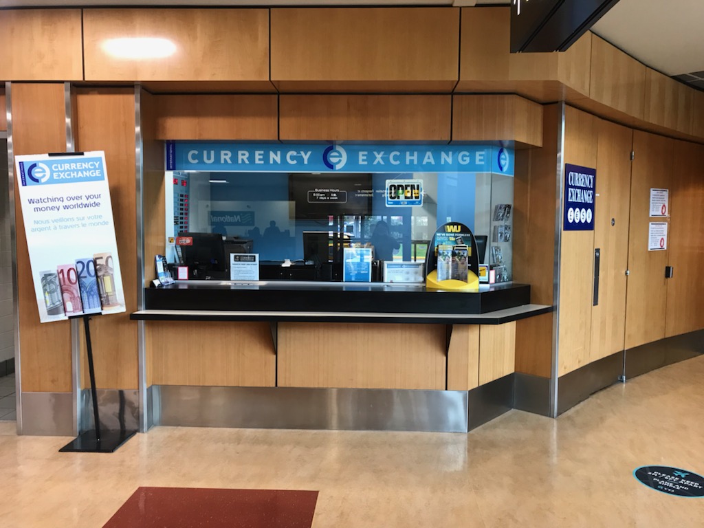 ICE Currency Exchange pre-security at Victoria International Airport YYJ